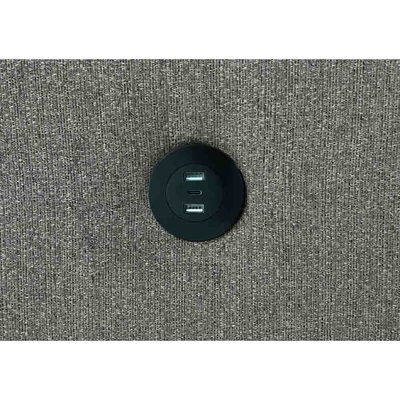 L-Shaped Reversible Sectional Sleeper Sofa with Pull-Out Bed and Storage and USB Charging Ports, Metal Gray Chenille