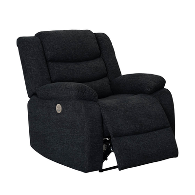 Power Recliner Chair, Black Fabric