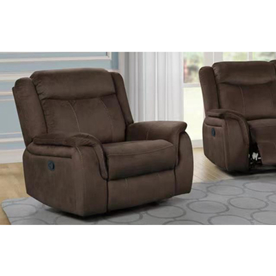 Recliner Sofa set with Storage Box, Brown Fabric