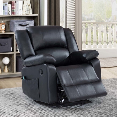Power Lift Recliner Chair with Adjustable Massage Function &amp; Heating System, Black Faux Leatherette