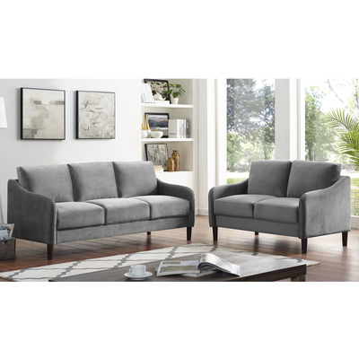 3 Piece Sofa set, Gray Fabric