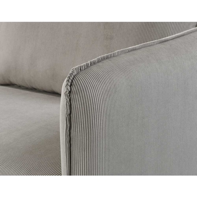 2 Piece Sofa set with Pillows, Warm Gray Corduroy