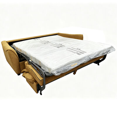 Sofa with Sleeper, Mustard Yellow Fabric